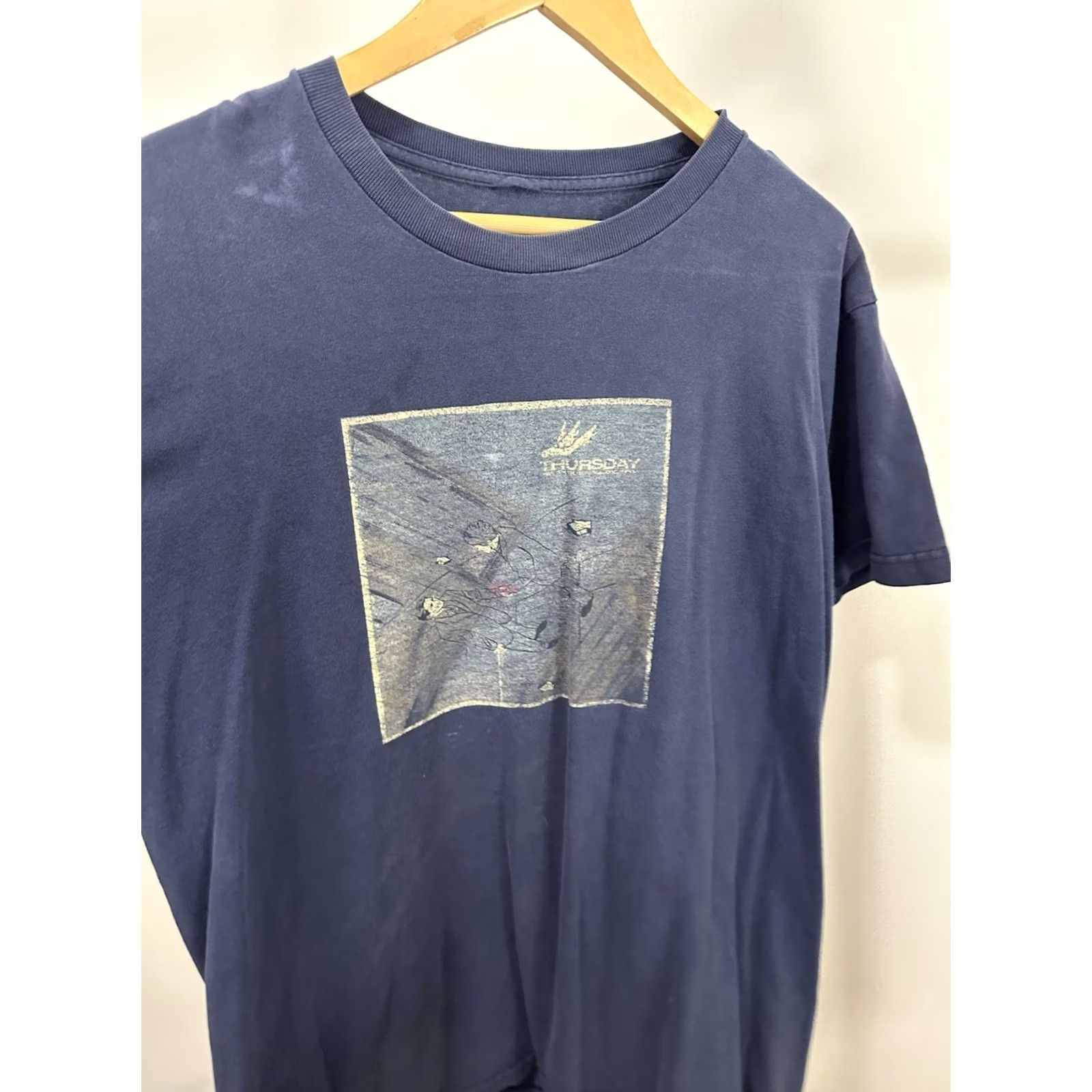 Vintage VTG Thursday Band Emo Screamo Scene Myspace Era Concert Tour Faded T-Shirt L Mens Blue Size US L / EU 52-54 / 3 - 4 Thumbnail