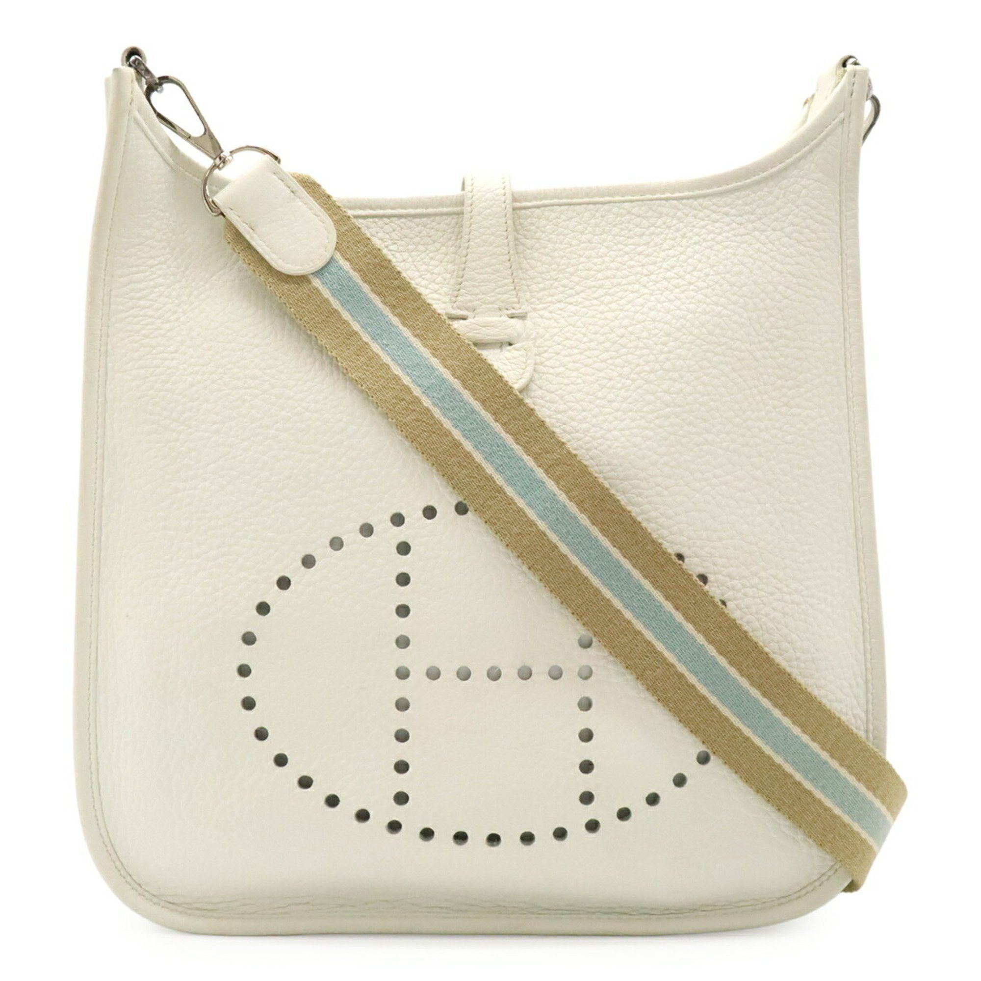 HERMES Evelyn I PM Shoulder Bag in Taurillon Clemence Leather