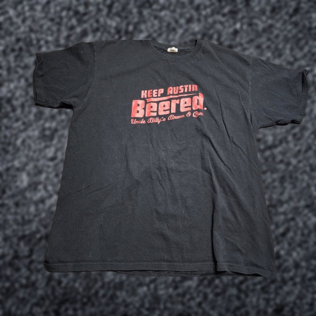 Anvil UNCLE BILLY'S BREW & QUE BBQ Keep AUSTIN Beered TX T Shirt Mens L Double Sided Size US L / EU 52-54 / 3 - 1 Thumbnail