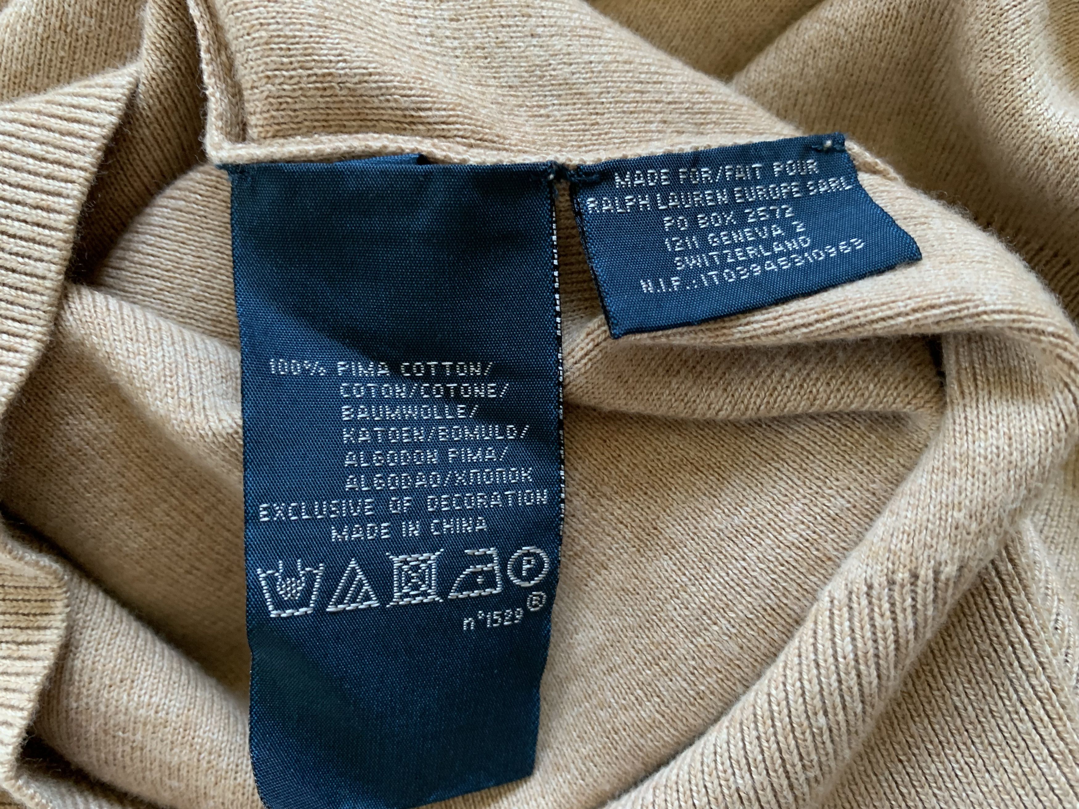 Polo Ralph Lauren × Ralph Lauren Polo Ralph Lauren Vintage Beige Pullover Size US XXL / EU 58 / 5 - 8 Thumbnail