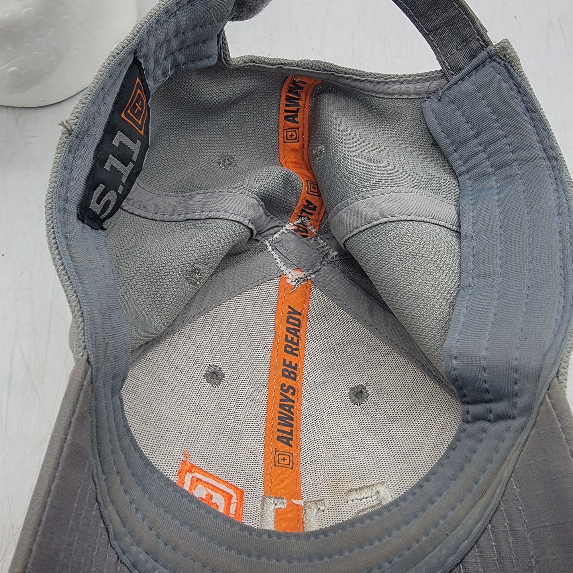 5.11 5.11 Tactical Gray Adjustable Cap With Orange Logo Embroider Size ONE SIZE - 8 Thumbnail