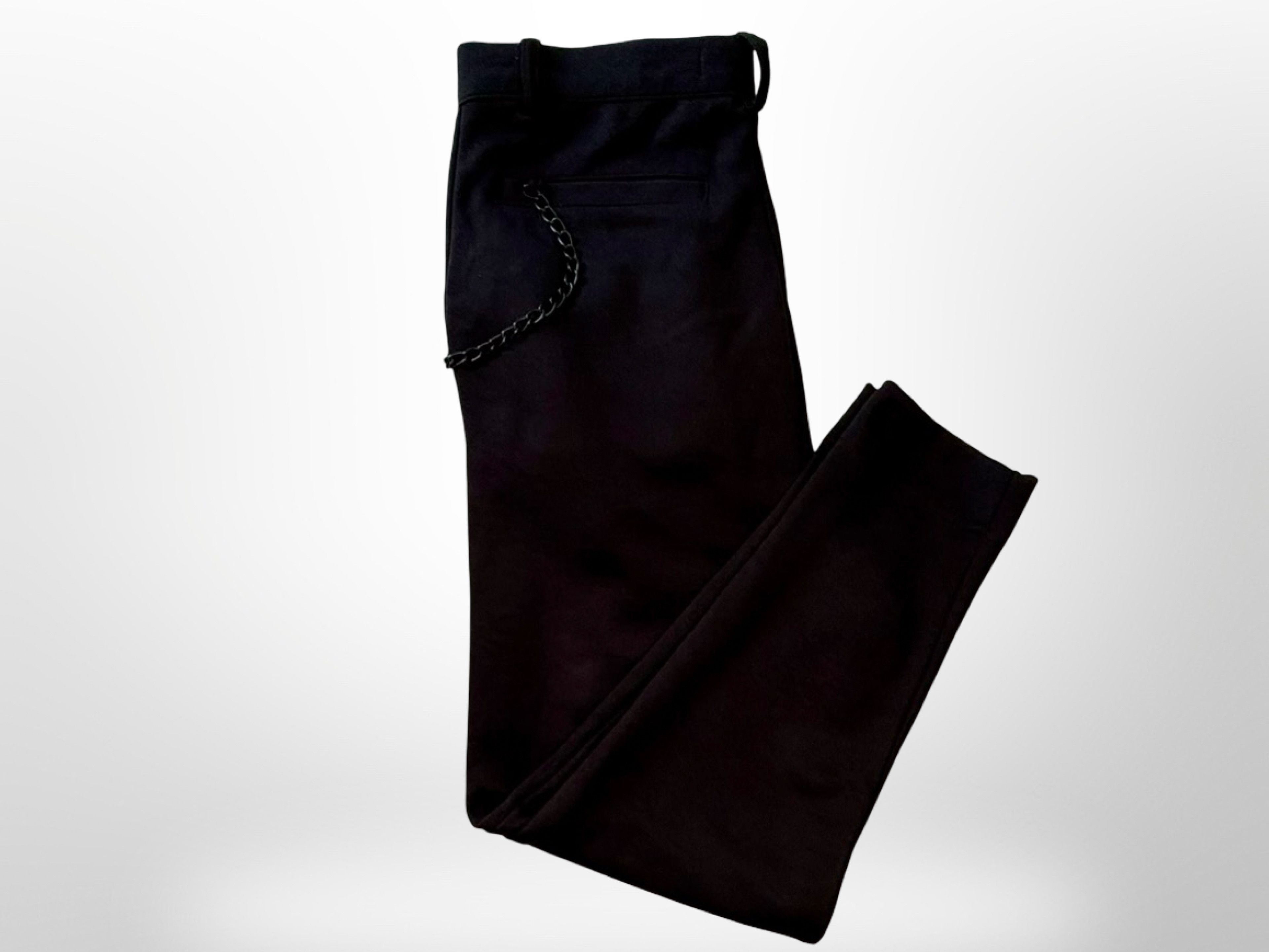 Zara Zara Men's Black Pants with Chain Detail Size US 28 / EU 44 - 1 Thumbnail