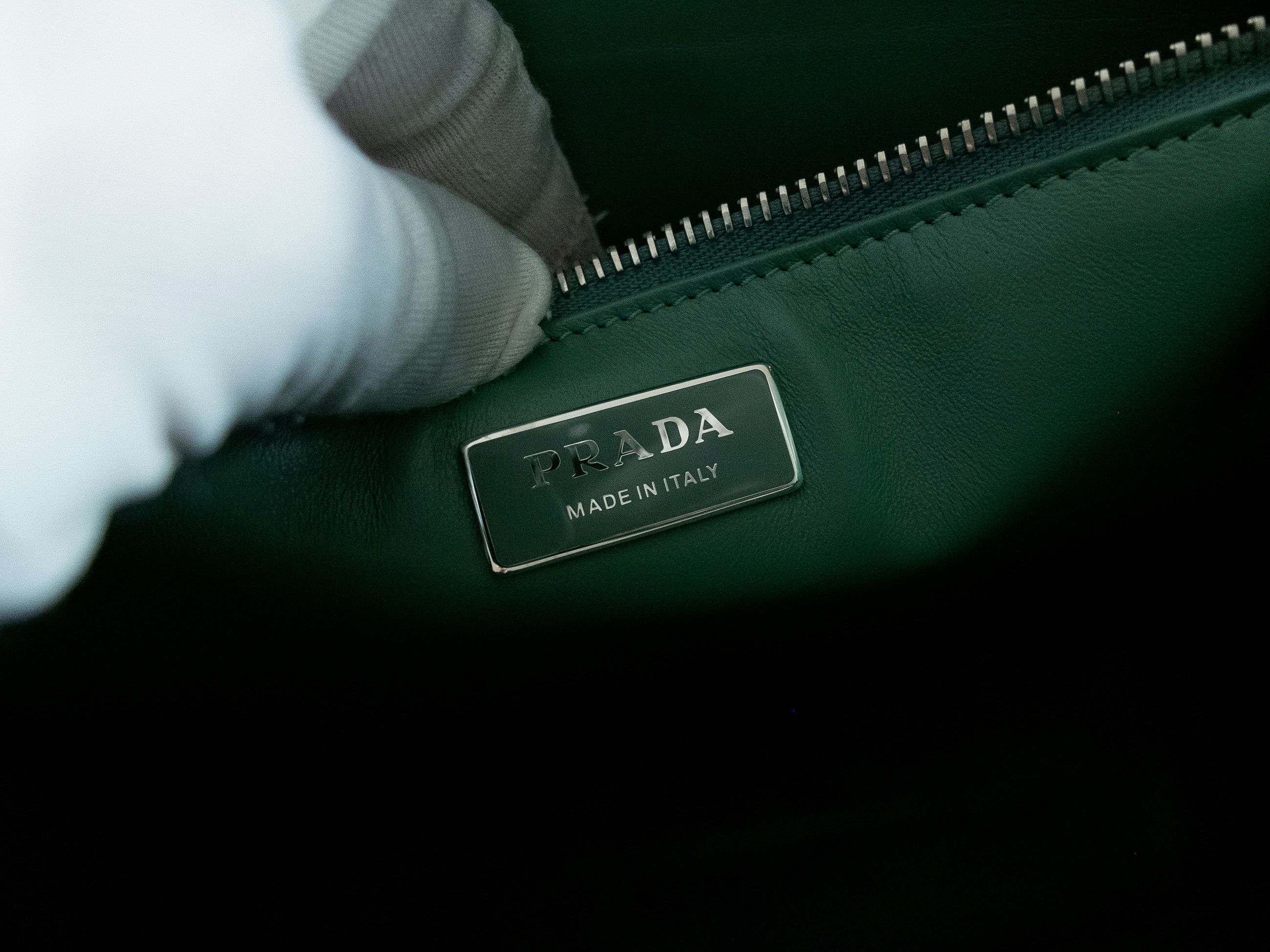 Prada PRADA sage green wrinkled effect antique nappa leather tote Size ONE SIZE - 13 Thumbnail