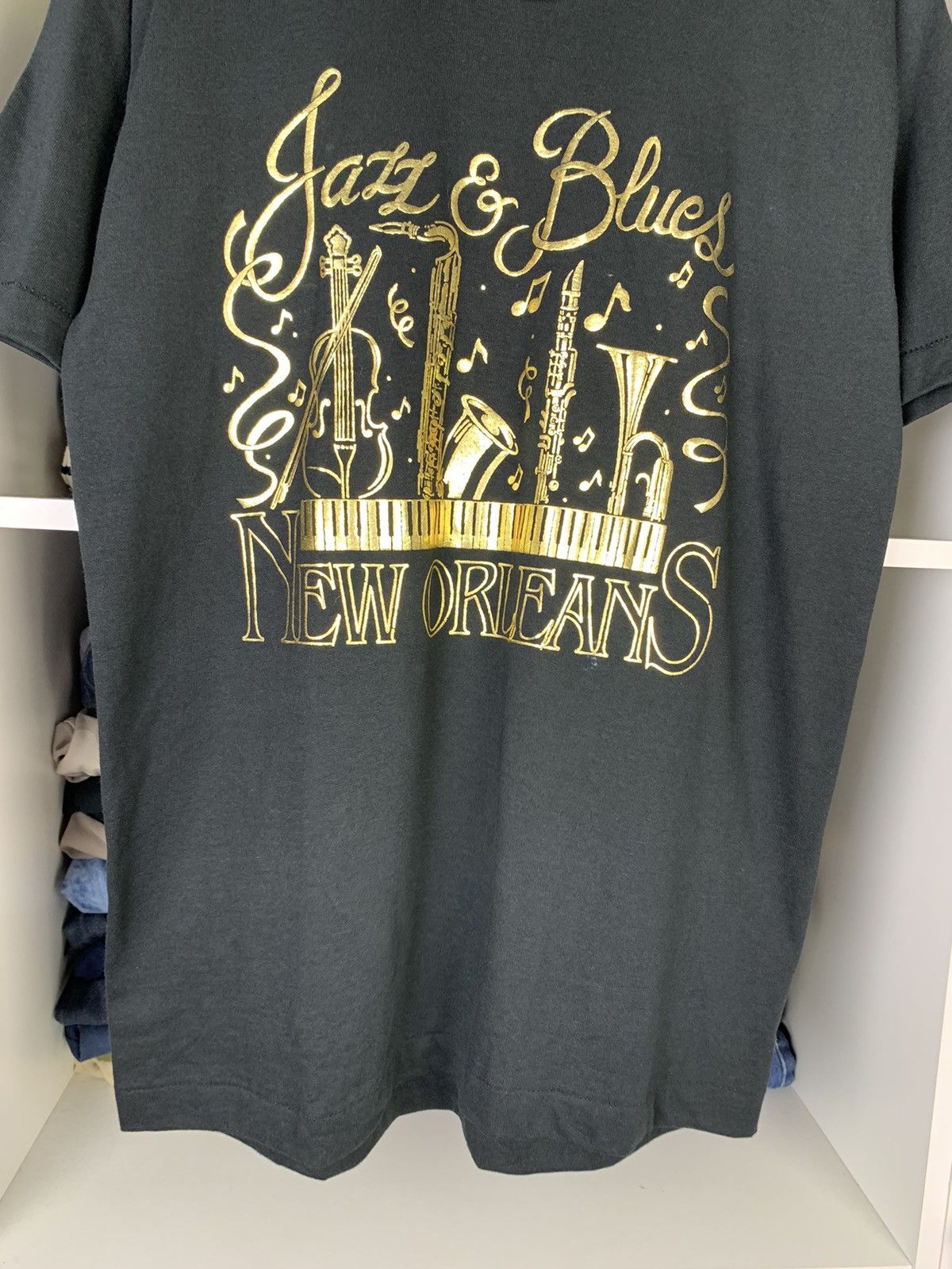 Band Tees Vintage Jazz & Blues New Orleans Single Stitch T-shirt Size US M / EU 48-50 / 2 - 14 Thumbnail