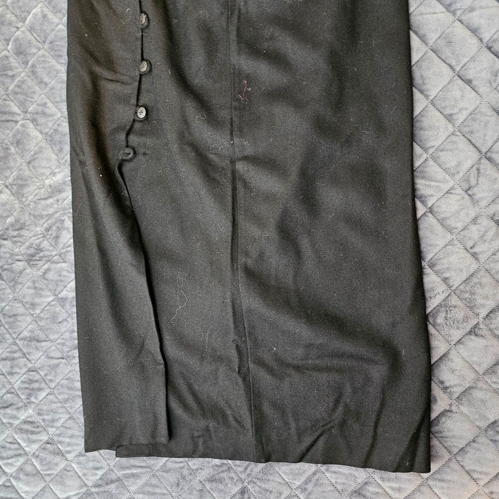 Stanley Blacker VINTAGE Stanley Blacker Skirt Women 14 Wool Black Pleated Button Long Time period: 1990s (if applicable) Mens Womens Size 36" / US 14 / IT 50 - 2 Thumbnail