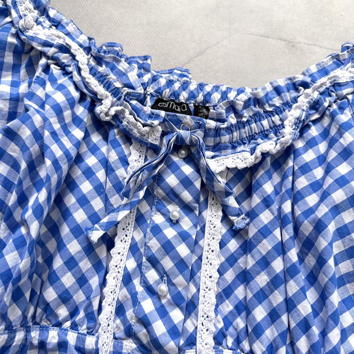 Hysteric Glamour Cute Office Siren Sarah Pacini Vibe Checkered Shirt Y2K Size S / US 4 / IT 40 - 4 Thumbnail