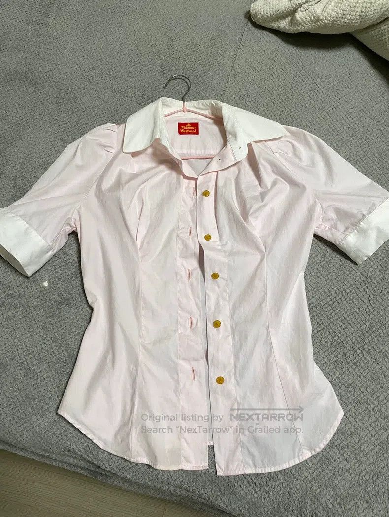 Vivienne Westwood Vivienne Westwood Vintage Retro Pale Pink Polo Neck Shirt Size M / US 6-8 / IT 42-44 - 5 Thumbnail