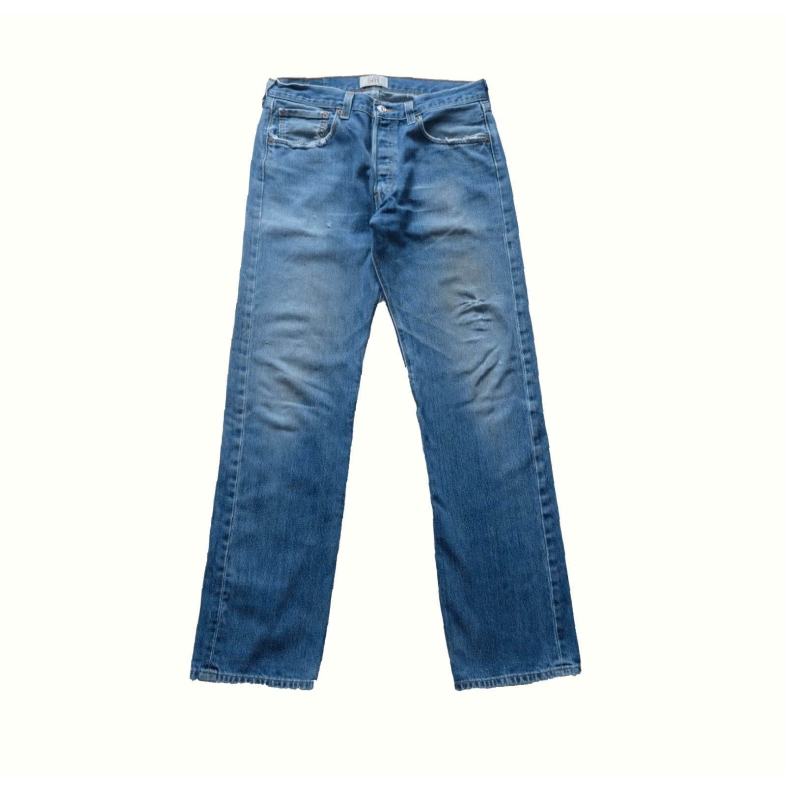 Levi's VINTAGE Levi's 501 Jeans Button Fly 100% Cotton Blue 90s 2003 Men SZ 33x34 Regular Jeans Size US 30 / EU 46 - 2 Thumbnail