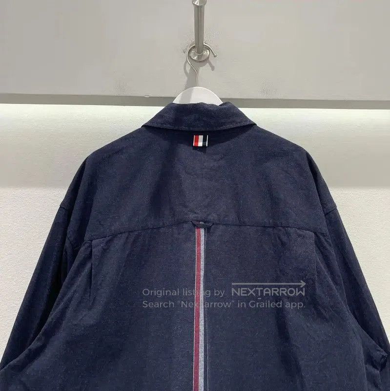Thom Browne Thom Browne Navy Cotton Long Sleeve Shirt . Size US M / EU 48-50 / 2 - 3 Thumbnail