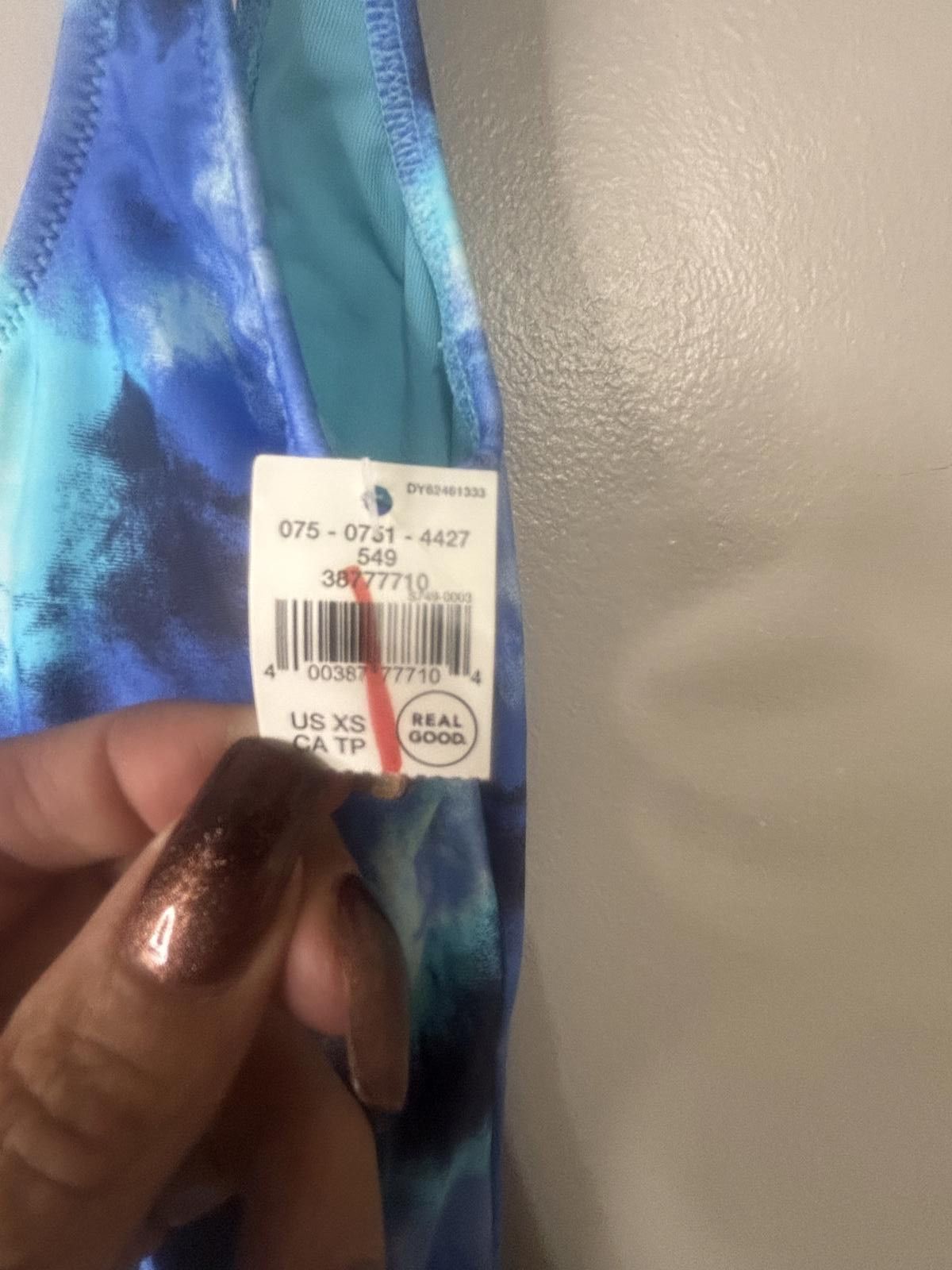 Designer Aerie Vibrant Blue Tie-Dye Swimsuit - XS Size ONE SIZE - 4 Thumbnail