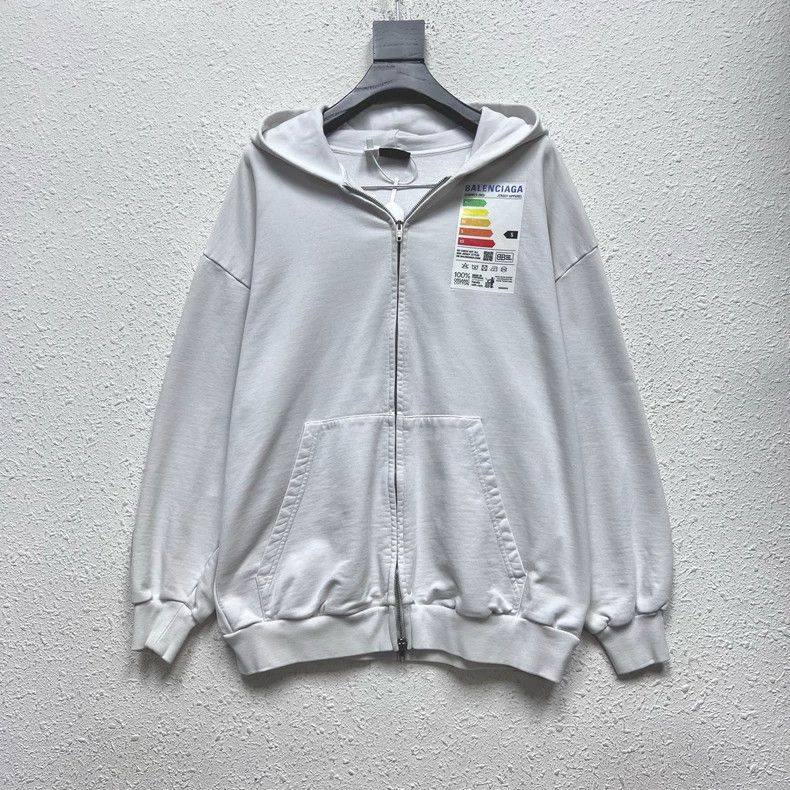 Balenciaga Balenciaga Zip Hoodie Sweatshirt Size US XS / EU 42 / 0 - 1 Thumbnail