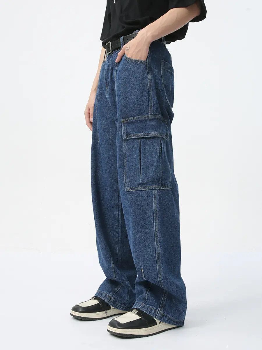 Japanese Brand Retro straight leg casual pocket jeans Size US 32 / EU 48 - 5 Thumbnail
