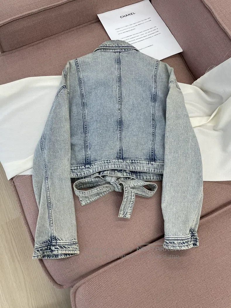 Chanel Chanel Make an old blue ruffled denim jacket Size XXS / US 00 / IT 34 - 2 Thumbnail