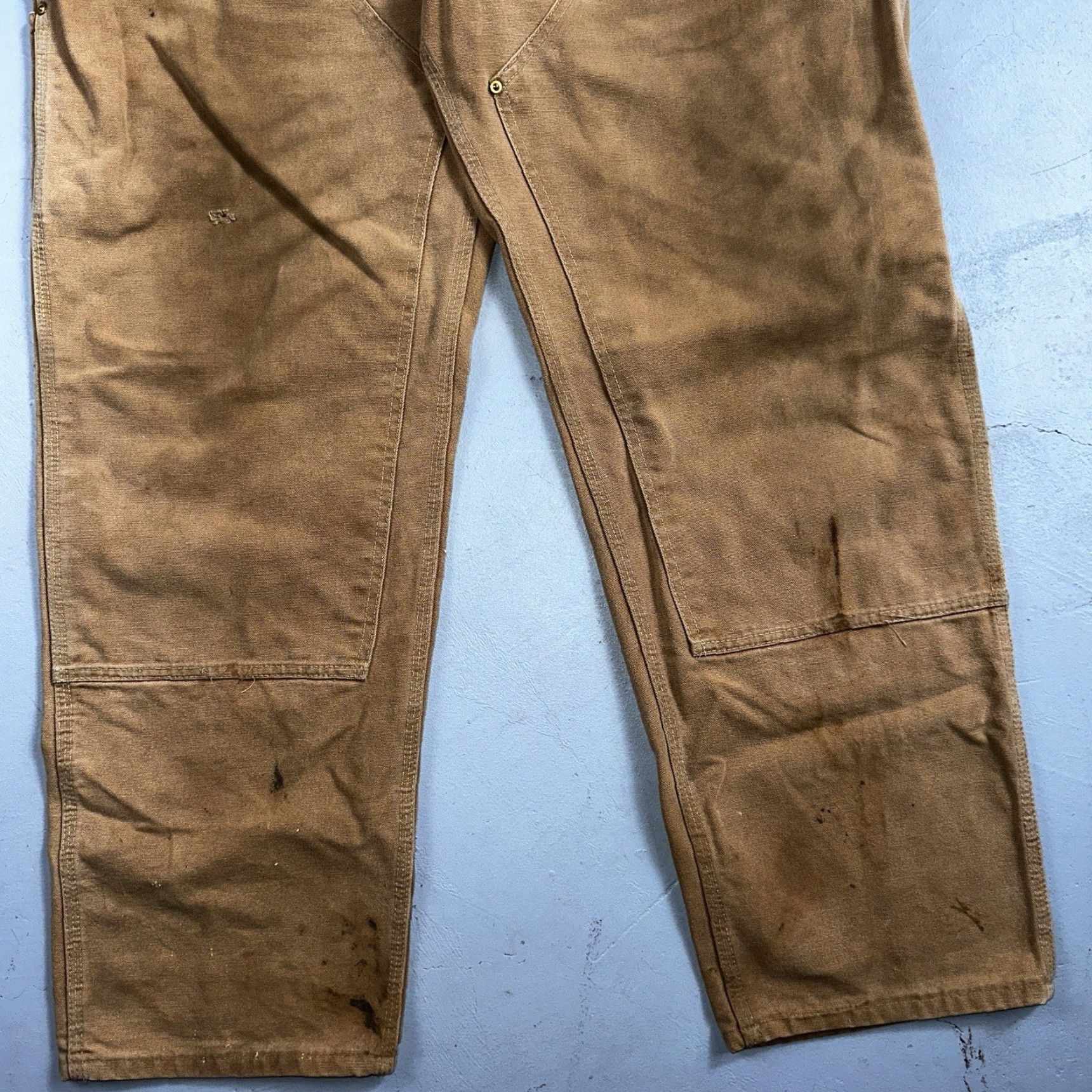 Carhartt VINTAGE Carhartt Pants Carpenter 42x32 Brown USA 1989 Double Knee 80s Cotton Regular Men Size US 42 / EU 58 - 3 Thumbnail