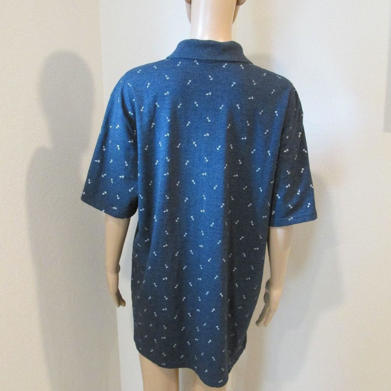 St. Johns Bay St. John's Bay Navy Blue Button Men's Casual Polo Size Large Size US L / EU 52-54 / 3 - 3 Thumbnail