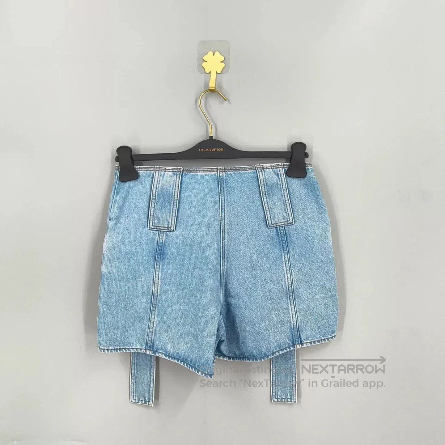 Fendi fendi blue cargo denim shorts with ties. Size 37" - 2 Thumbnail