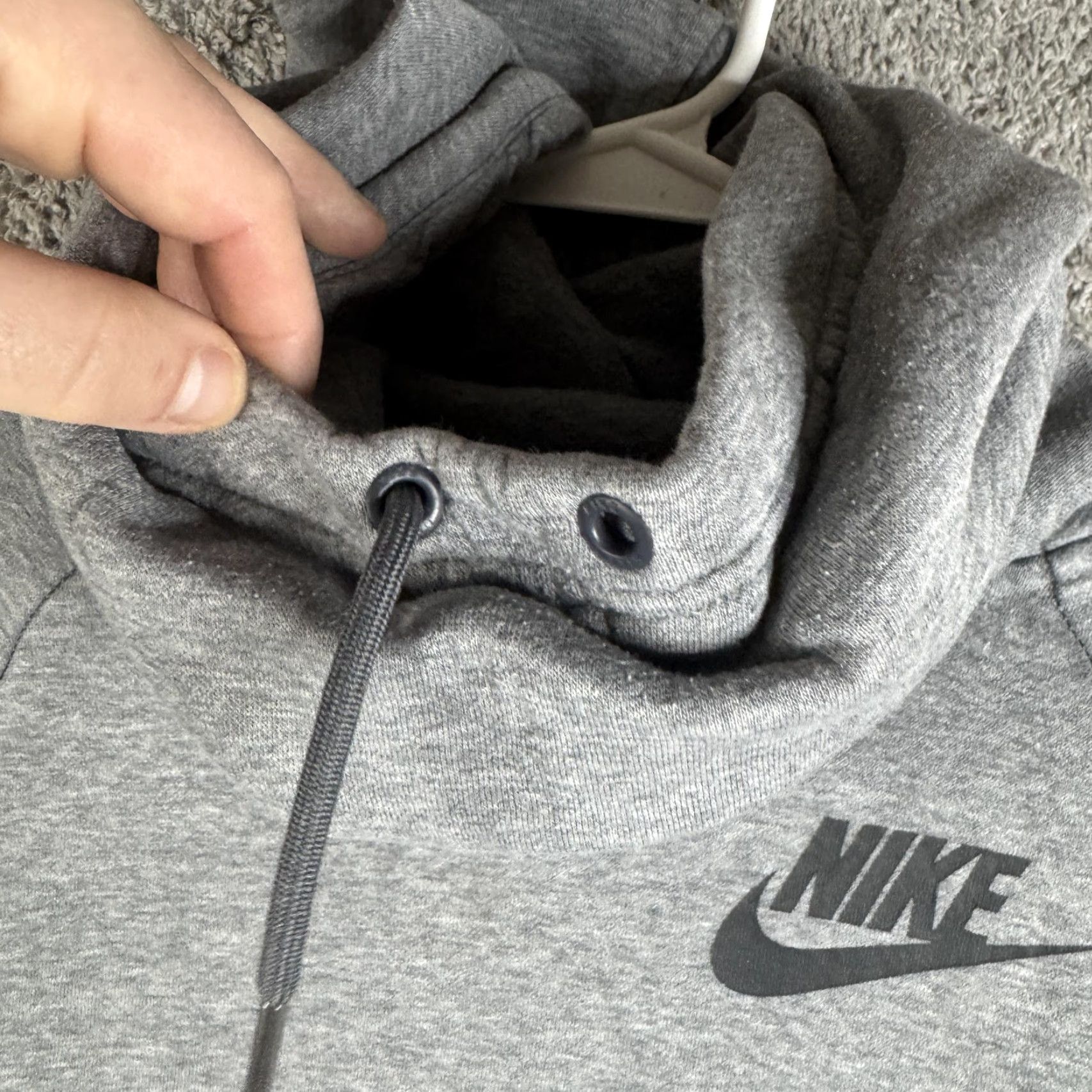Nike Nike Hoodie Mens Large Gray Funnel Neck Fleece Pullover Sweatshirt Swoosh Logo Size US L / EU 52-54 / 3 - 6 Thumbnail