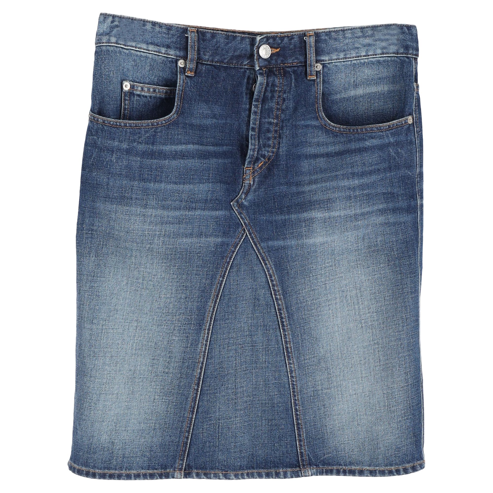 Isabel Marant Isabel Marant Etoile Knee-Length Skirt Blue Cotton Denim Size 24" / US 00 / IT 34 - 1 Thumbnail