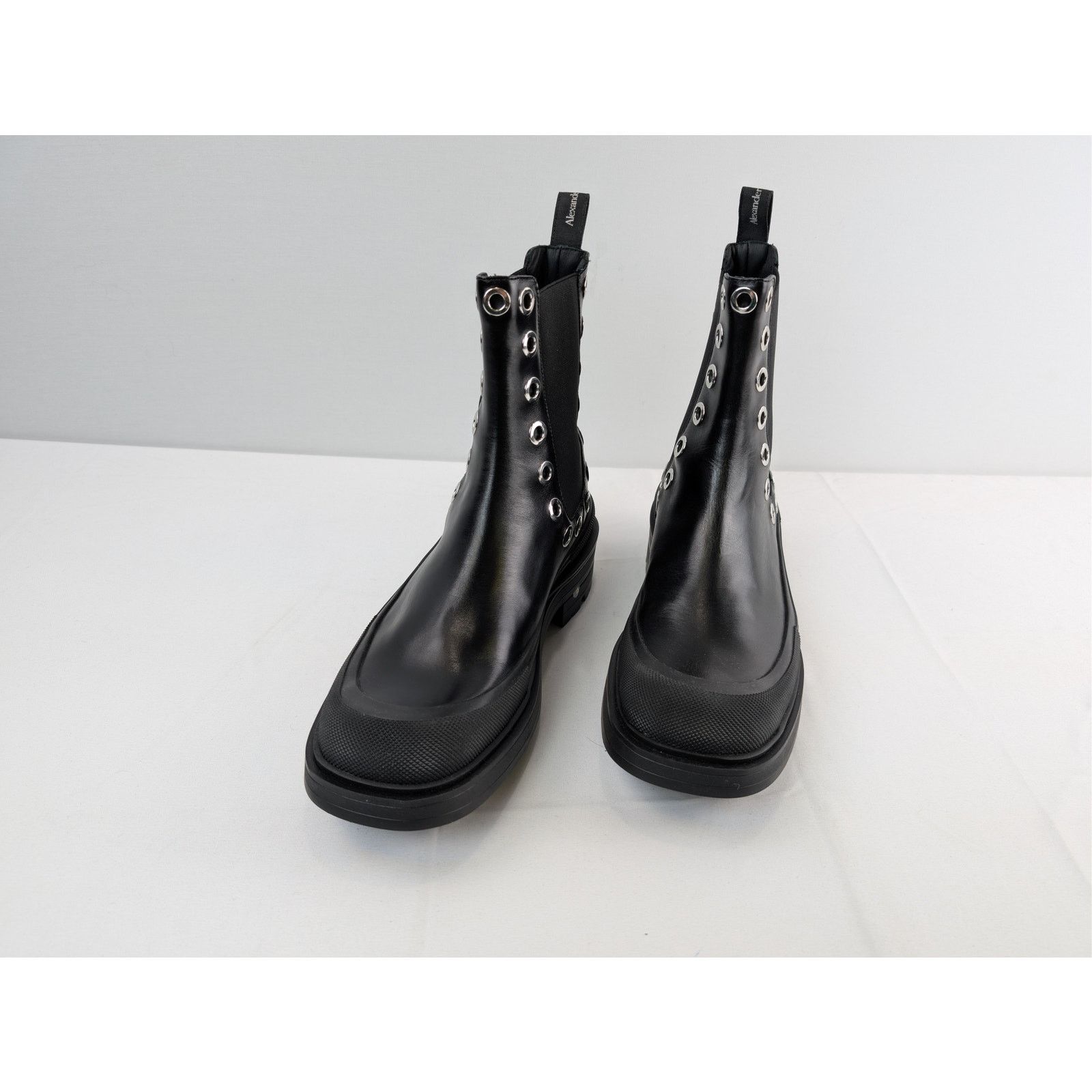Alexander McQueen o1rshd1 Hardware Shoe Chelsea Boots in Black/Silver Size US 11 / EU 44 - 10 Thumbnail