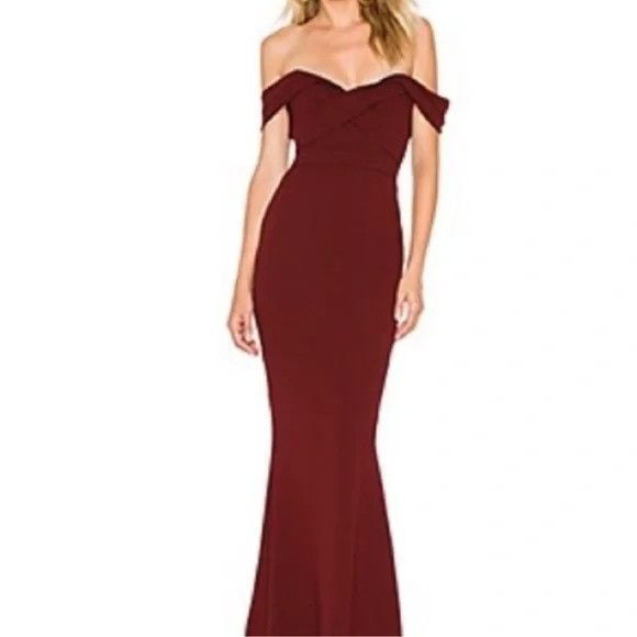image of Nookie Camille Gown Maxi Sleeveless Wine NWT Large in Red, Women's