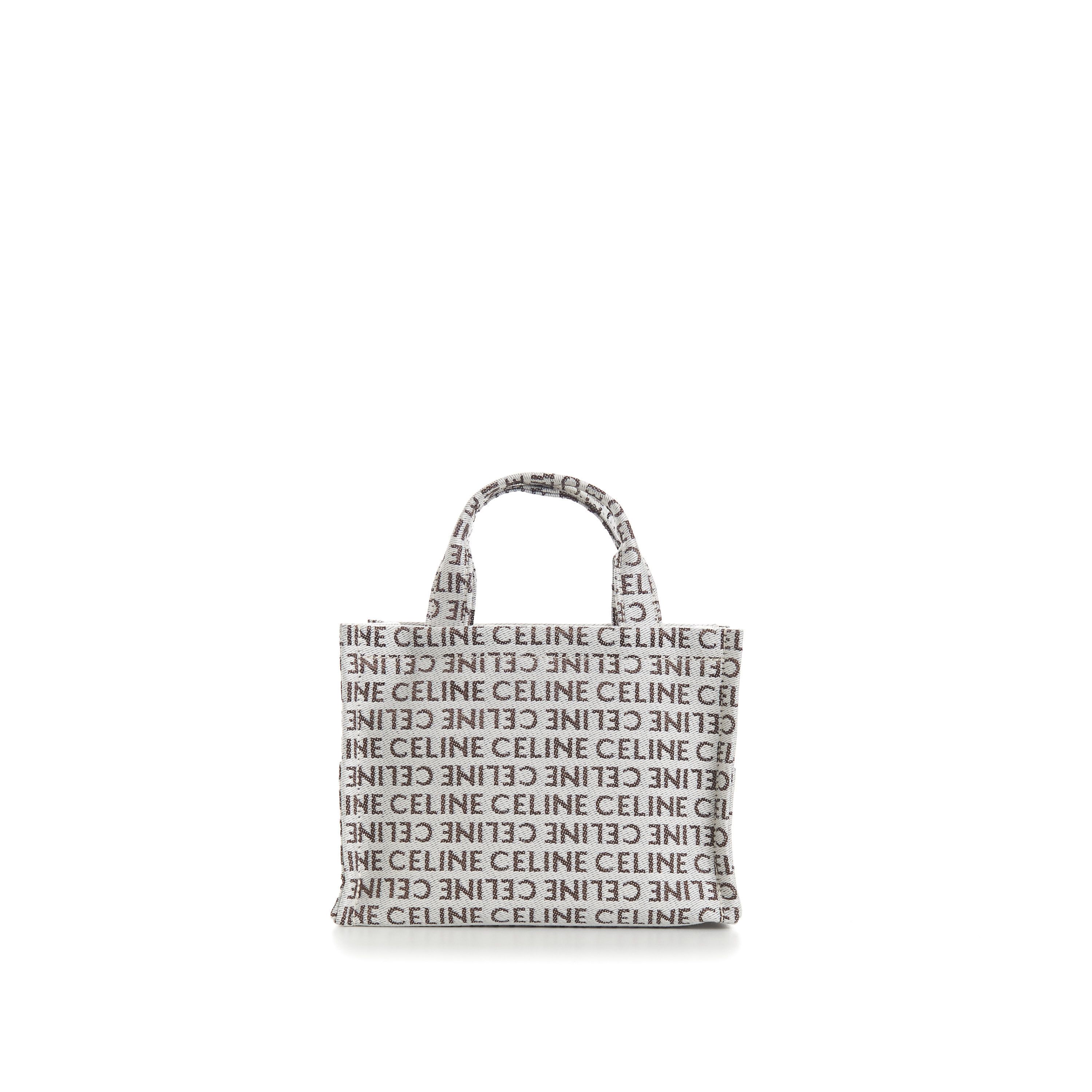 Celine Small Cabas Thais Bag - Textile, Celine All-Over, Triomphe Size ONE SIZE - 5 Thumbnail