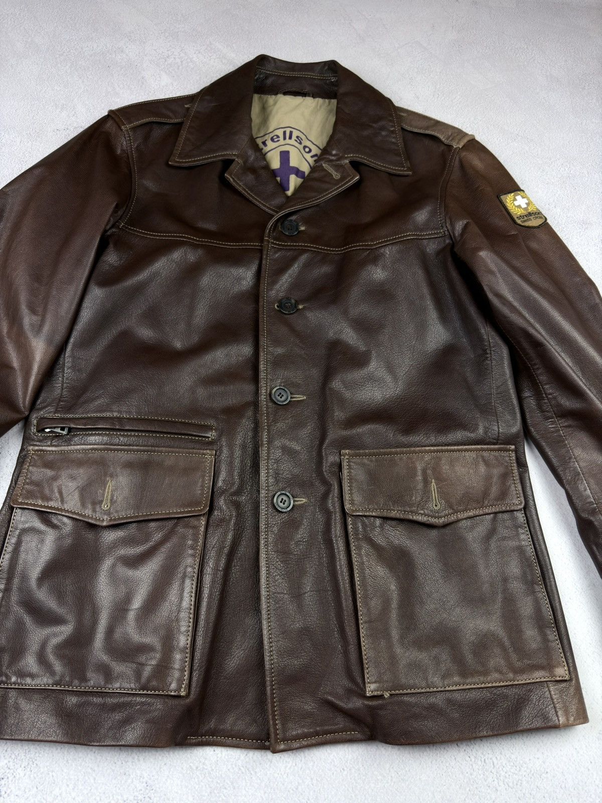 Strellson Mens Strellson Swiss Cross Vintage Jakcet Brown Size 50 Size US L / EU 52-54 / 3 - 5 Thumbnail