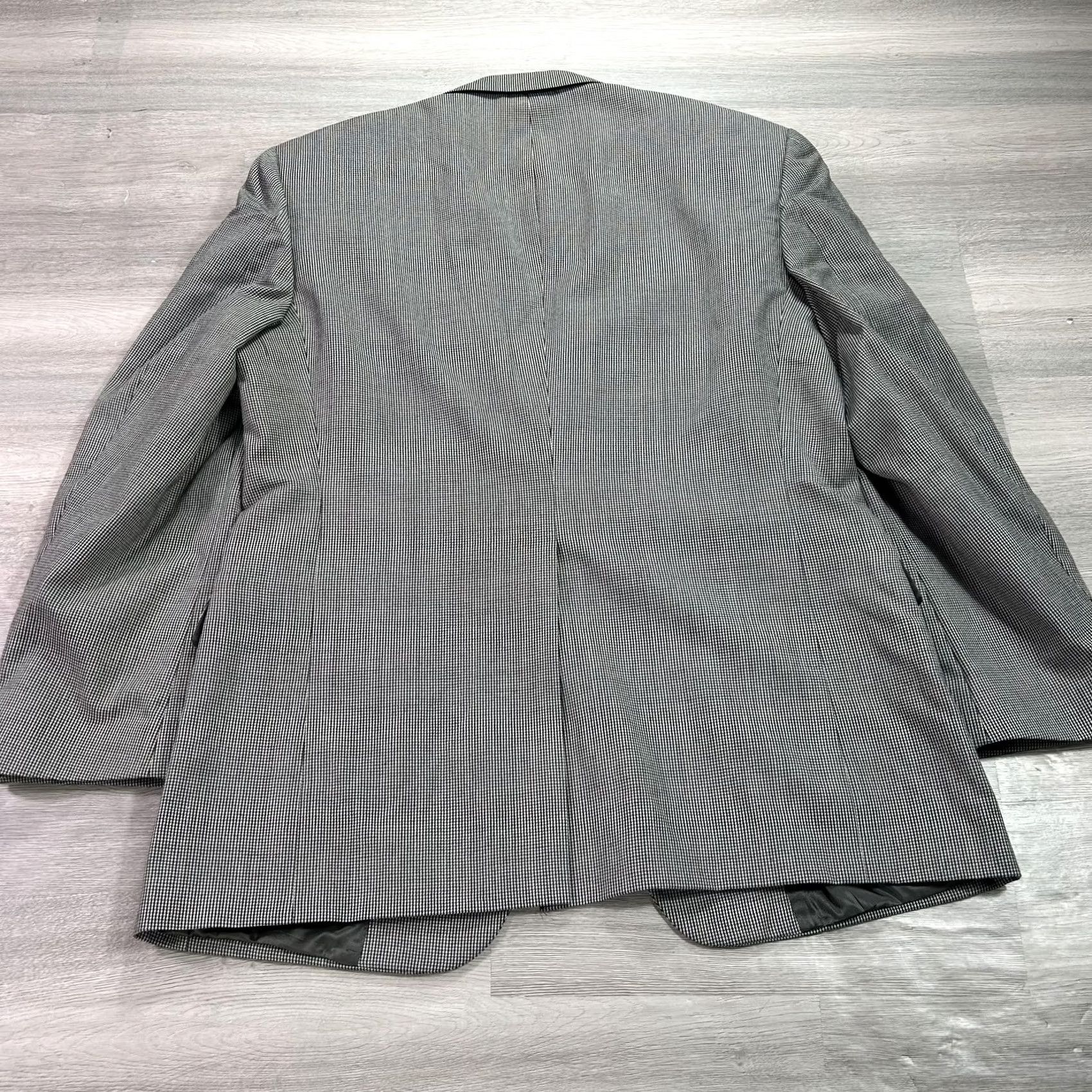 Stafford Stafford Executive 2 Piece Wool Suit Gray Check #41R Jacket 34x31 Pants 2 Piece Mens Regular Casual Formal Wedding Business Size 42R - 3 Thumbnail