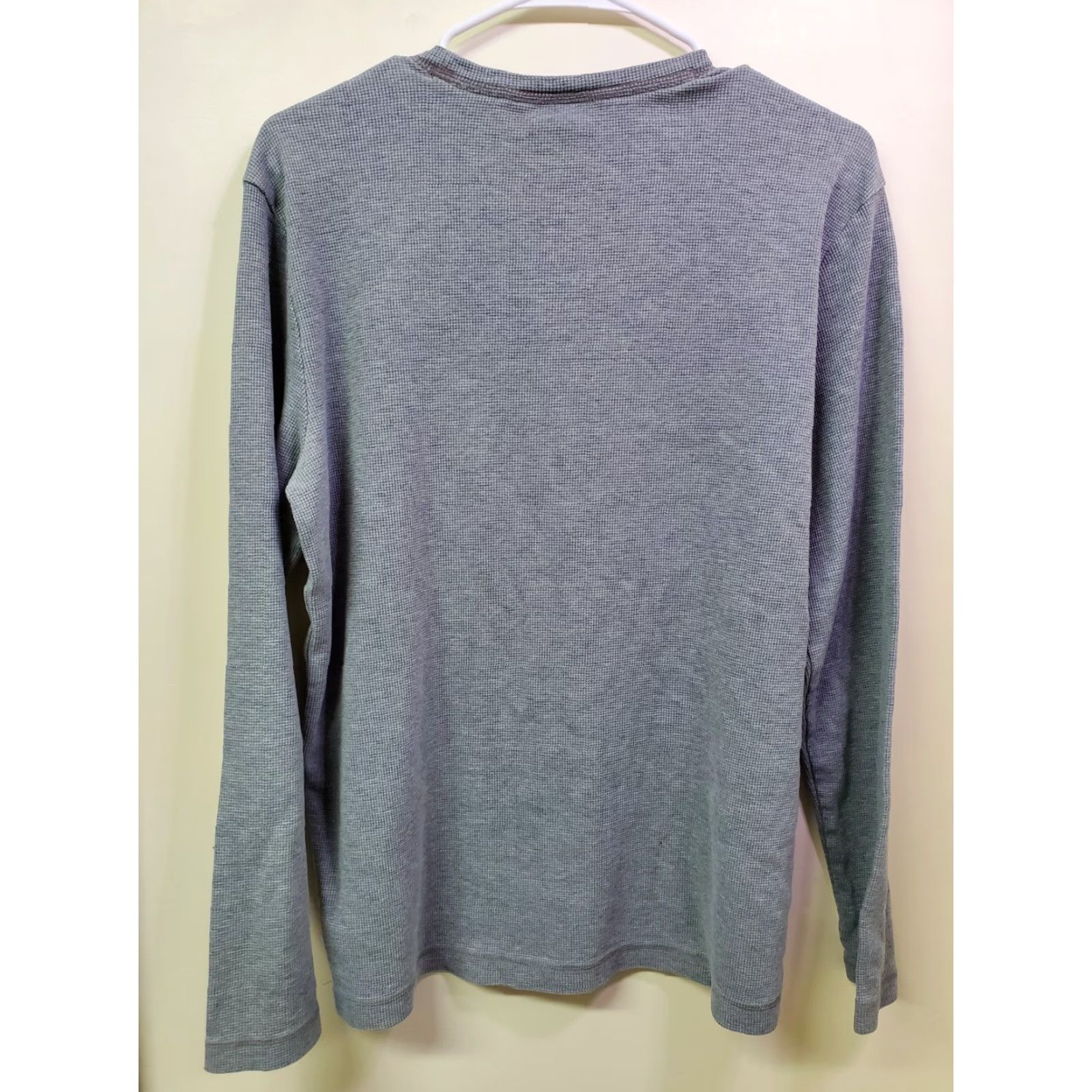 Puma Puma Shirt Mens Medium Thermal Gray Long Sleeve Crewneck Waffle Knit Solid Logo Accents Size US M / EU 48-50 / 2 - 6 Thumbnail