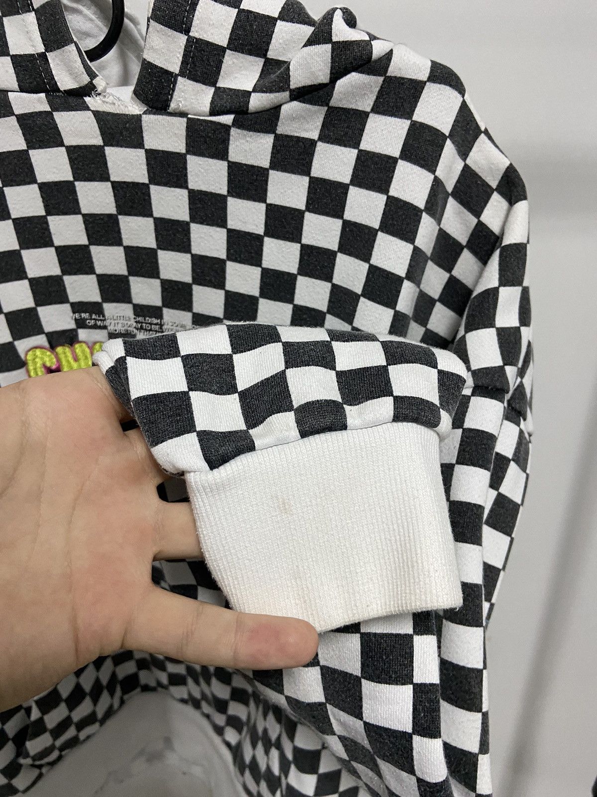 CHILDS × Vintage Childish Vintage Skate Hoodie Big Logo Check Mesh Y2K Size US M / EU 48-50 / 2 - 9 Thumbnail