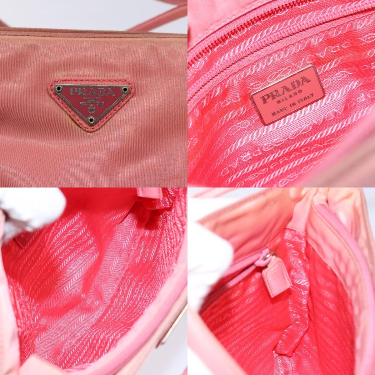 Prada PRADA Tote Bag Nylon Pink Gold Size ONE SIZE - 11 Thumbnail