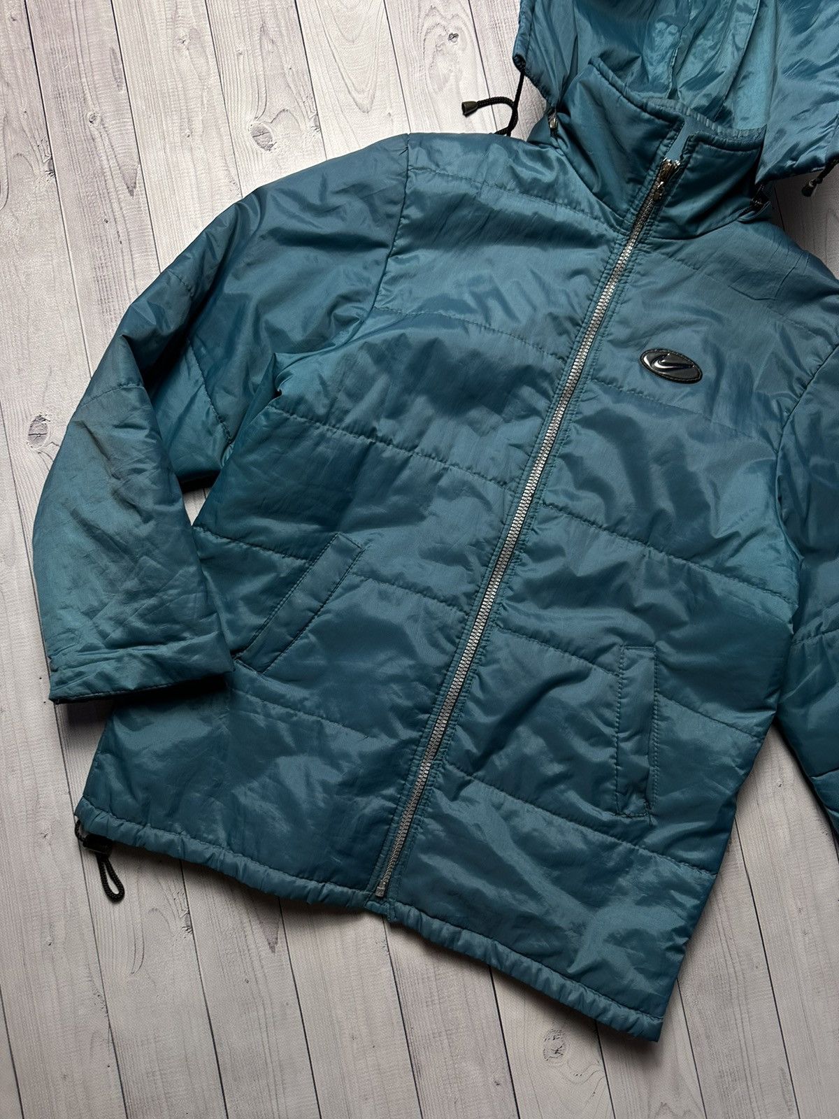 Nike × Vintage Vintage Nike jacket size S logo parka green Size US S / EU 44-46 / 1 - 2 Thumbnail