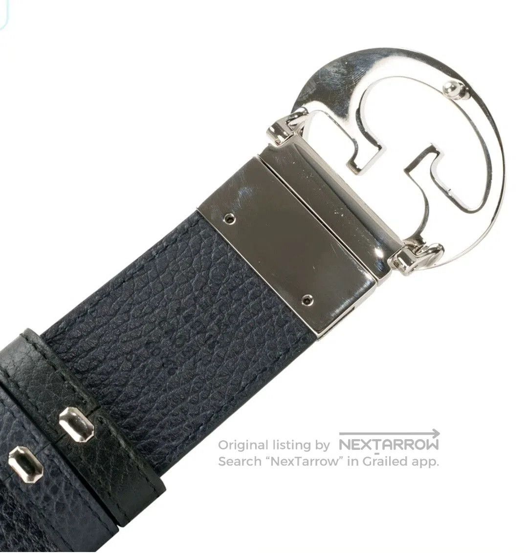 Gucci Gucci Unisex Logo Buckle Leather Belt. Size ONE SIZE - 6 Thumbnail