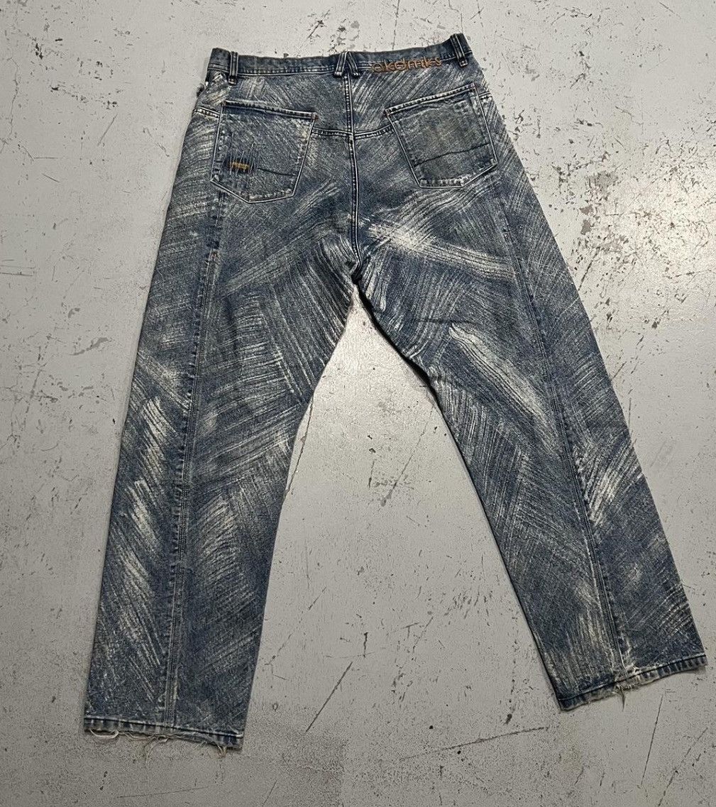 Akademiks Vintage Akademiks Baggy Faded Pattern Denim Jeans Mens 38 Size US 38 / EU 54 - 2 Thumbnail