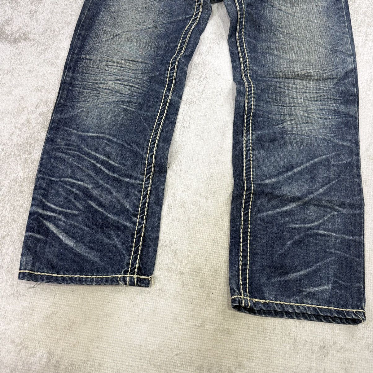Japanese Brand 00s Iggy Tribe faded light jeans denim blue Size US 30 / EU 46 - 7 Thumbnail
