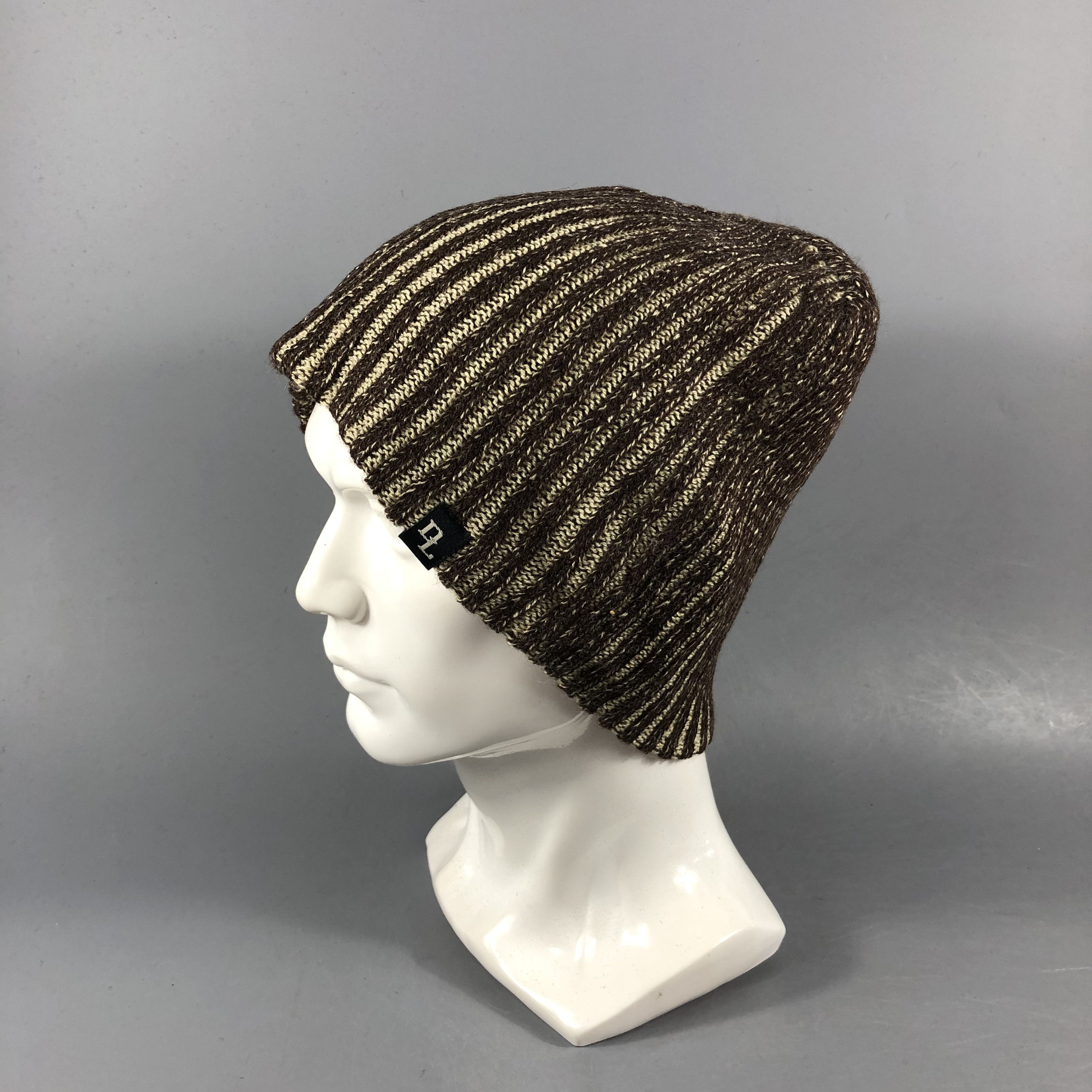 Vintage DL Pleated Beanie Snowcap Snow Hat B974 Size ONE SIZE - 2 Thumbnail