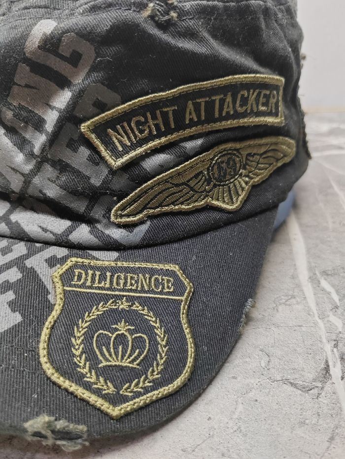 If Six Was Nine Vintage Military Cadet Distressed Style Cap Hat Size ONE SIZE - 4 Thumbnail