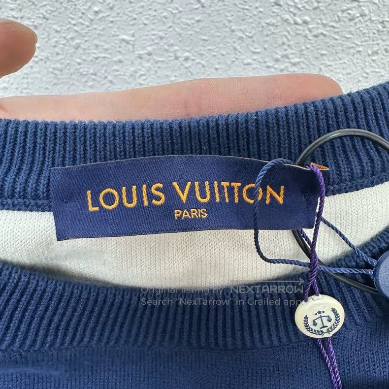 Louis Vuitton Louis Vuitton Dark blue gradient full-print LOGO knitted s Size US XL / EU 56 / 4 - 3 Thumbnail