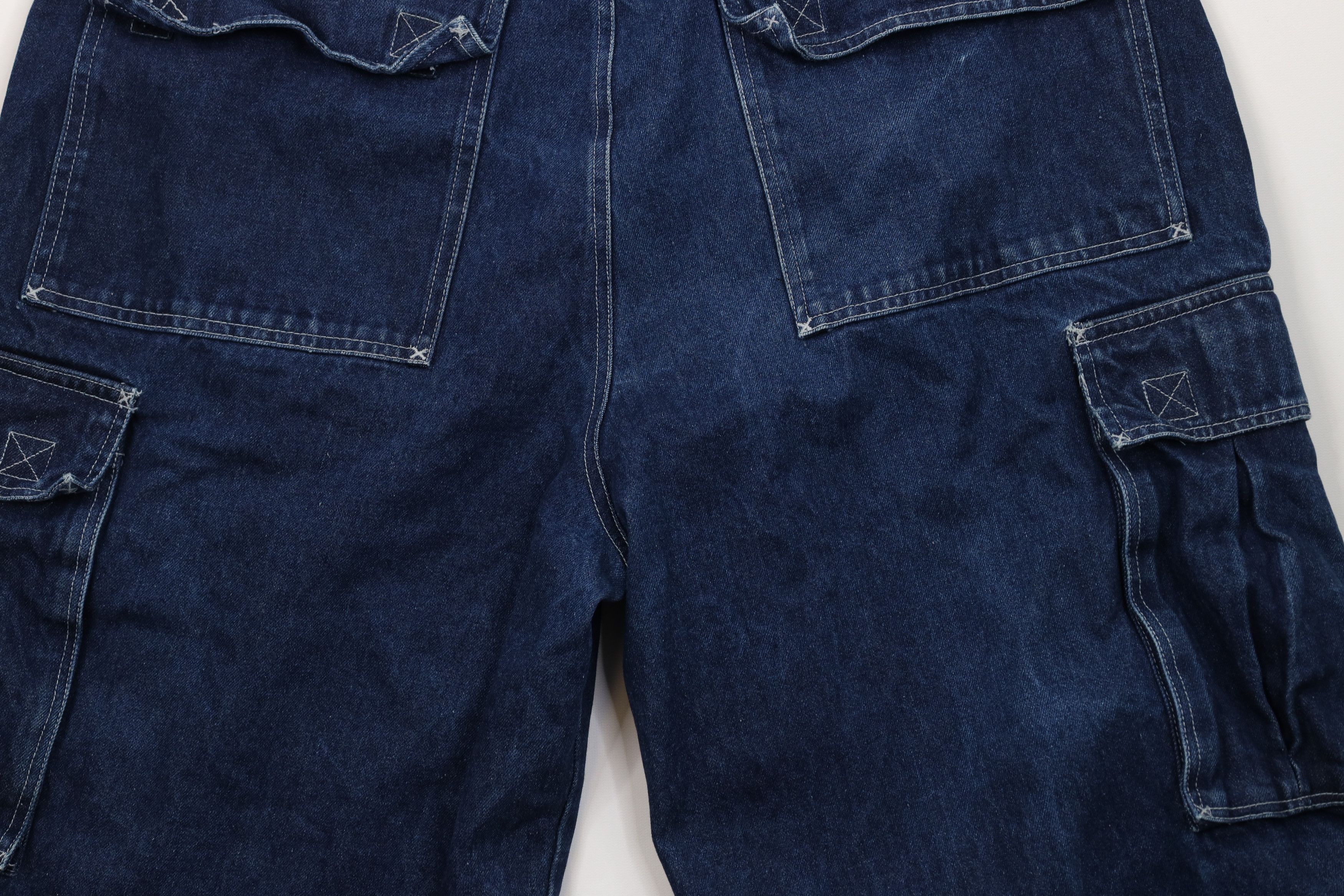 Vintage Vintage 90s Y2K Streetwear Baggy Fit Denim Cargo Shorts Blue Size US 42 / EU 58 - 12 Thumbnail