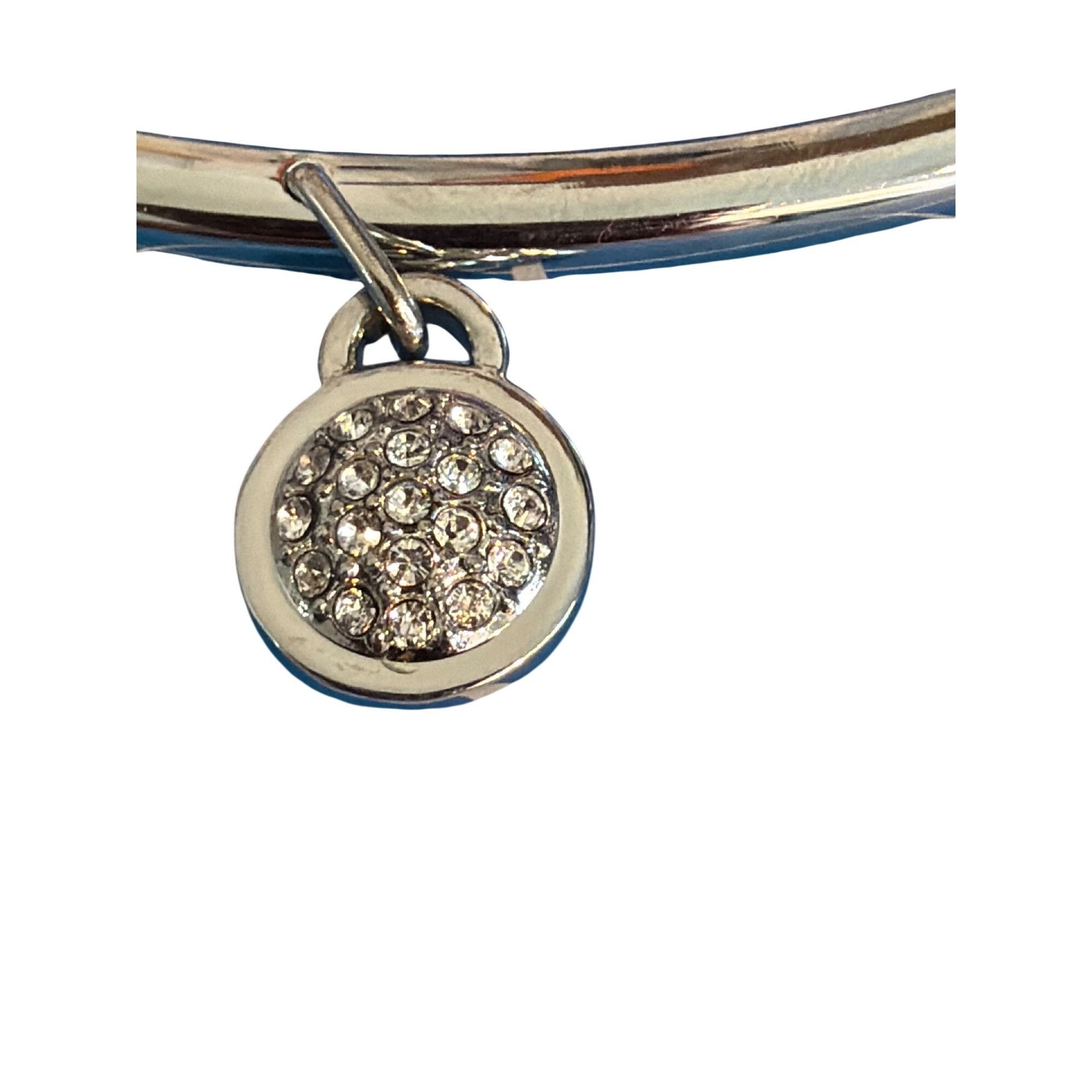 Swarovski Swarovski Crystal Silver Clamper Bangle Bracelet Round Charm Size ONE SIZE - 2 Thumbnail