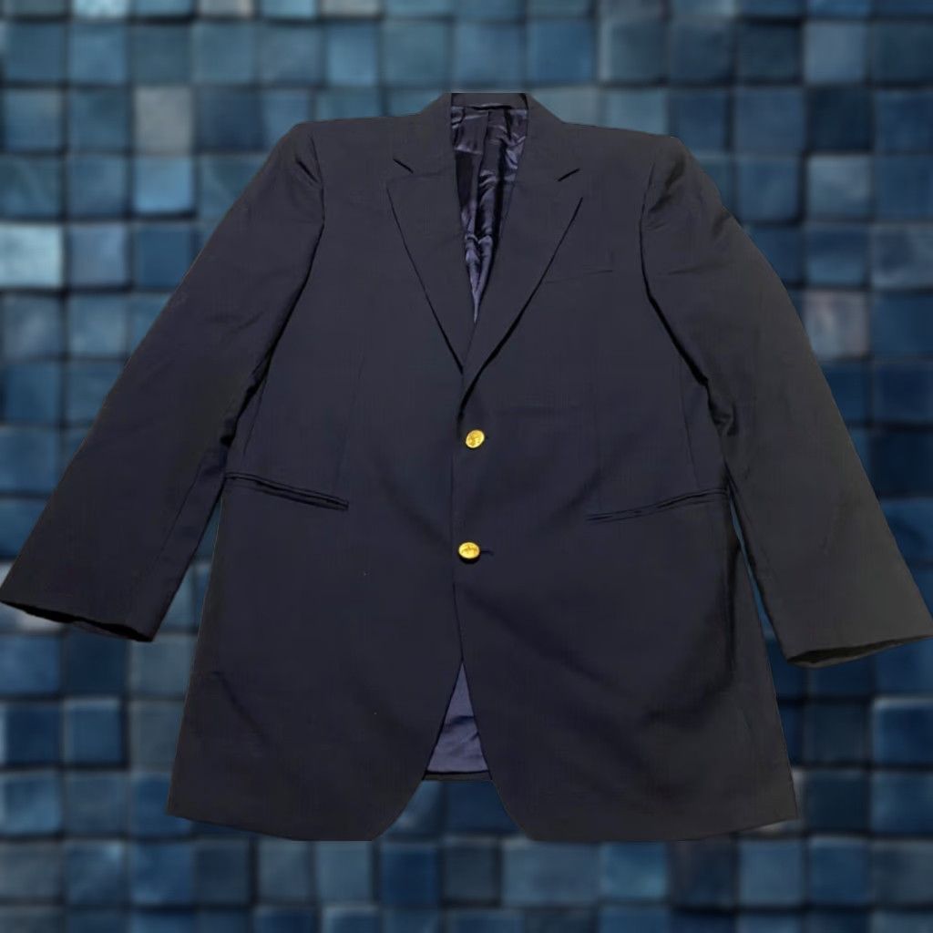 Brooks Brothers Brooks Brothers Blazer Mens Regular Two-Button Solid Blue Wool 41 Chest 42 Jacket Short Long Lists? Size 42R - 1 Thumbnail