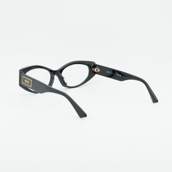 Versace Versace VE3369F GB1 Eyeglasses Black 53mm Oval Frame Size ONE SIZE - 9 Thumbnail