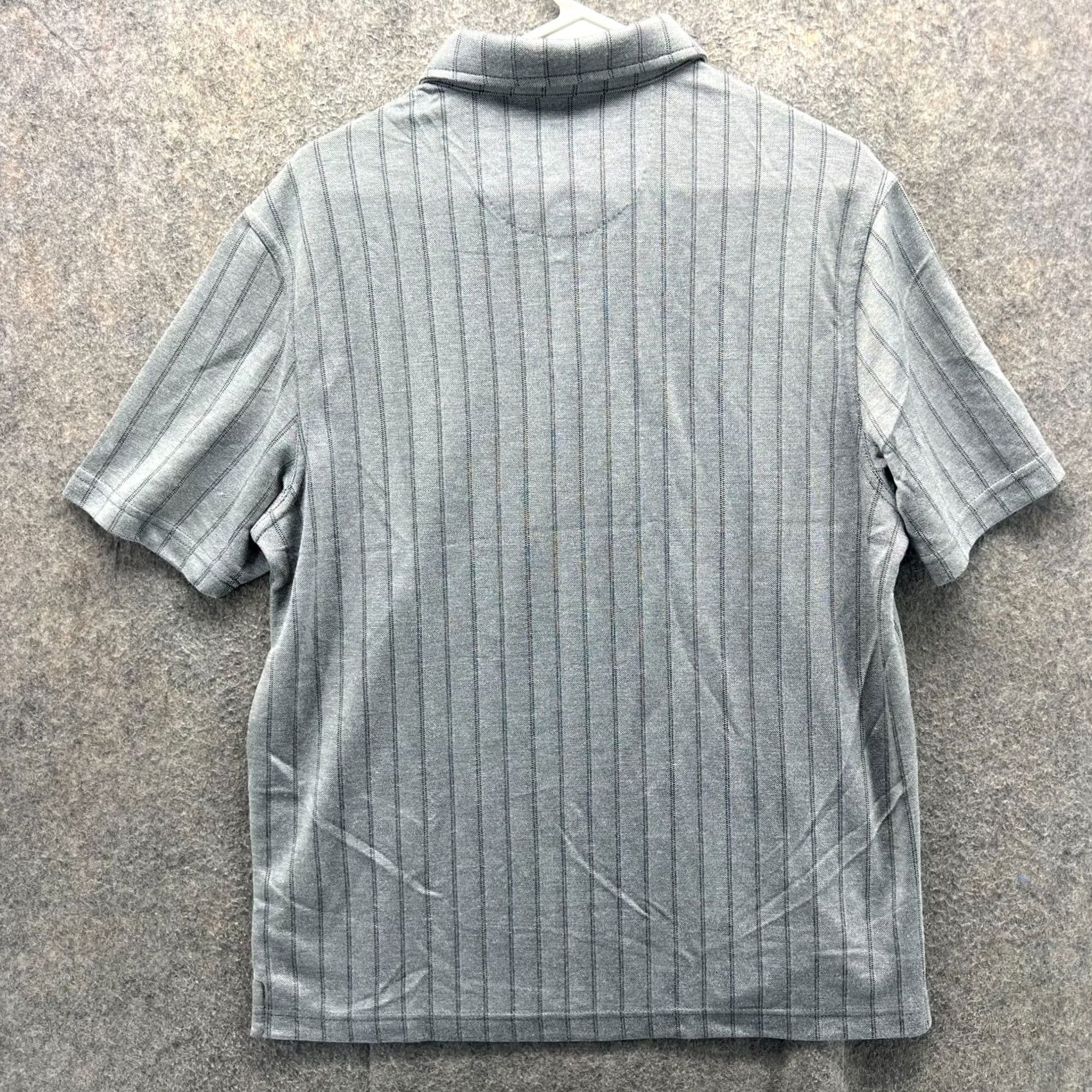 Nat Nast Nat Nast Luxury Originals Polo Shirt Mens Medium Gray Striped Rayon NEW Size US M / EU 48-50 / 2 - 2 Thumbnail