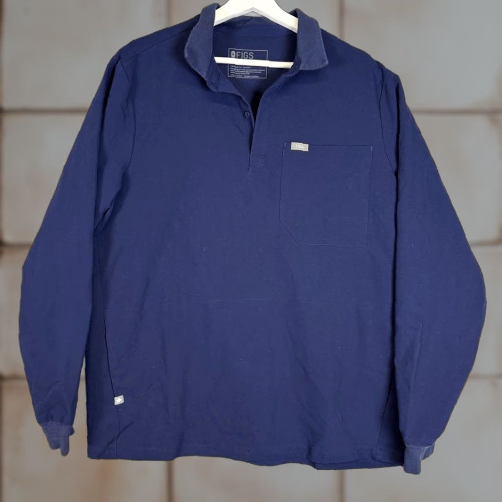 Vintage Figs Technical Collection Shirt Blue L Mens Long Sleeve 1/4 Zip Pullover Size L / US 10 / IT 46 - 1 Thumbnail