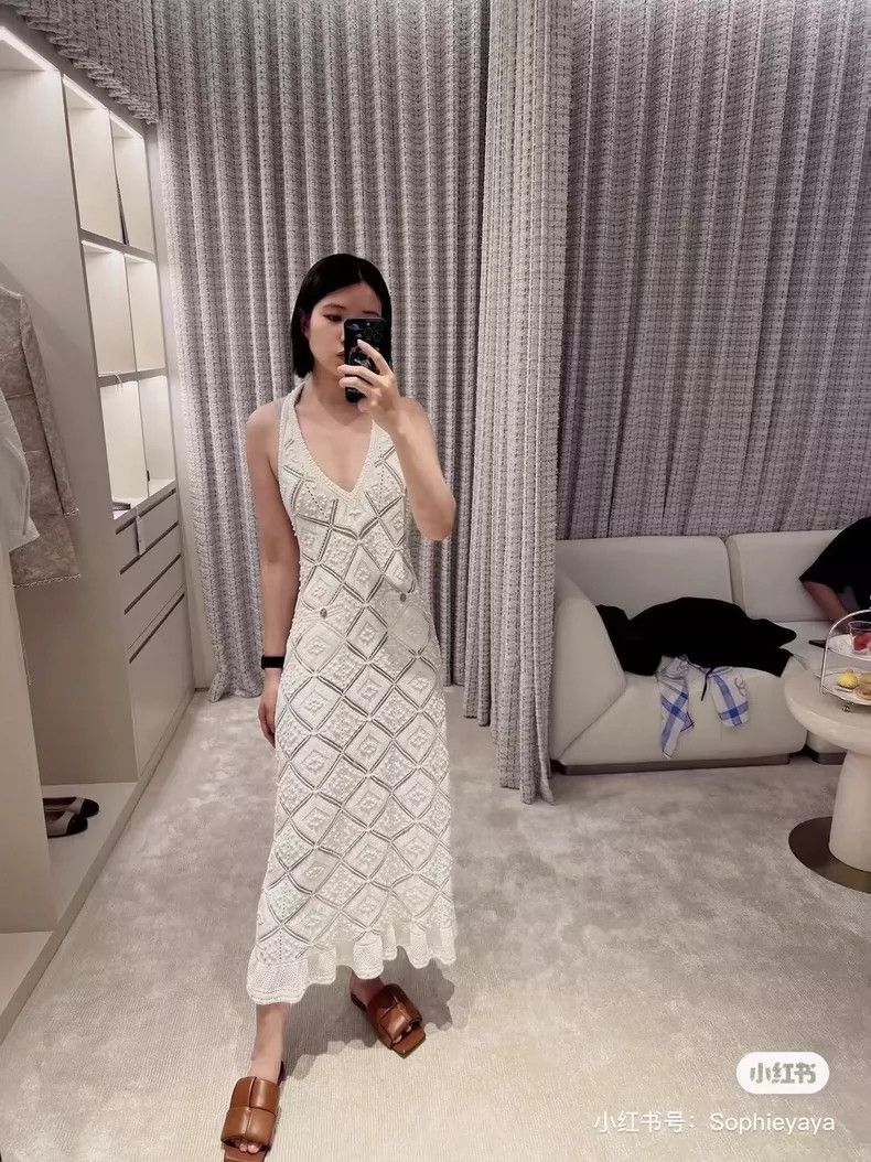 Chanel Chanel 23C white hollow strap dress Size XS / US 0-2 / IT 36-38 - 7 Thumbnail