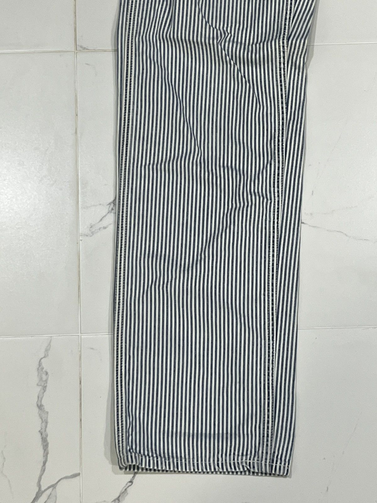 Blue Blue Japan Vintage Blue Blue Japan Hickory Striped Slim Work Pants Size US 31 - 5 Thumbnail