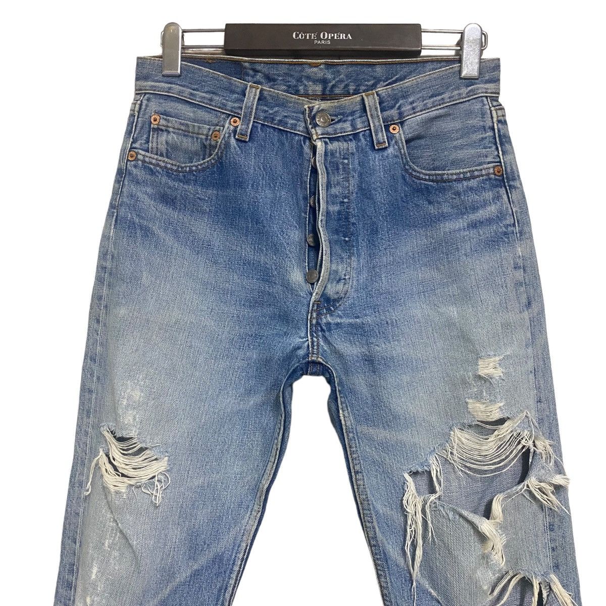 Levi's Vintage Levis 501 Thrashed Jeans Made in USA Size US 30 / EU 46 - 3 Thumbnail