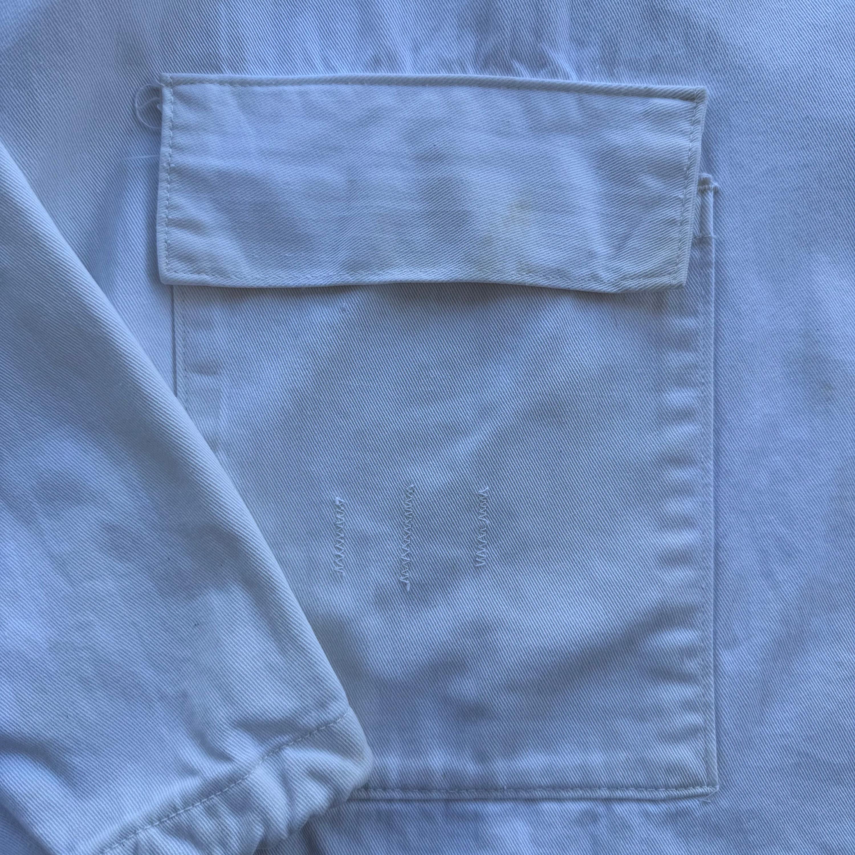 Vintage 40’s USN White Gunner Smock Anorak Jacket Size US XL / EU 56 / 4 - 3 Thumbnail