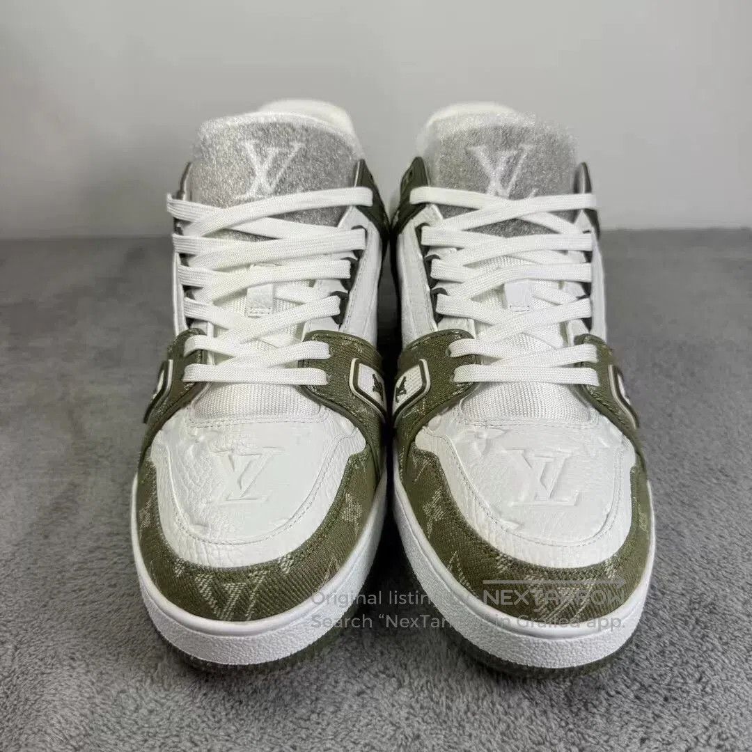 Louis Vuitton louis vuitton trainer sneakers in green. Size US 9.5 / EU 42-43 - 2 Thumbnail