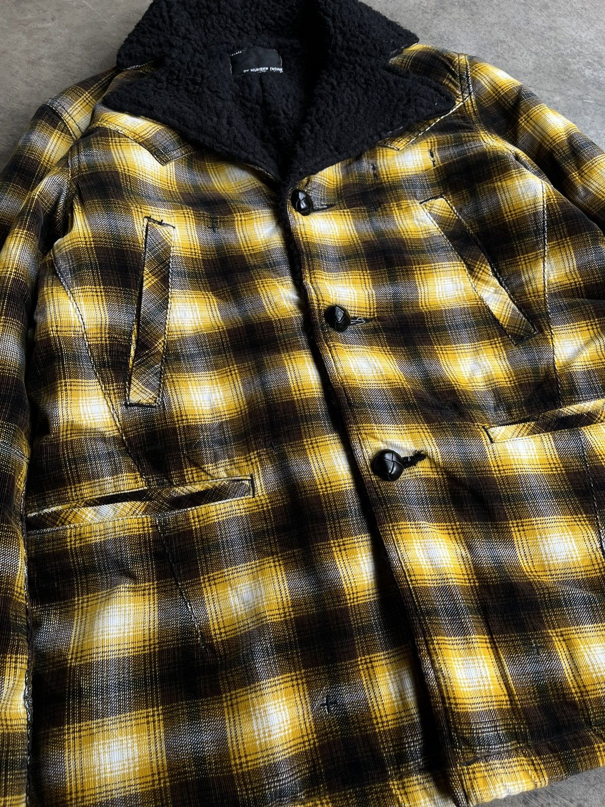 Number (N)ine NUMBER (N)INE FAUX SHEARLING TARTAN BIKERS RAMONES JACKET Size US M / EU 48-50 / 2 - 7 Thumbnail