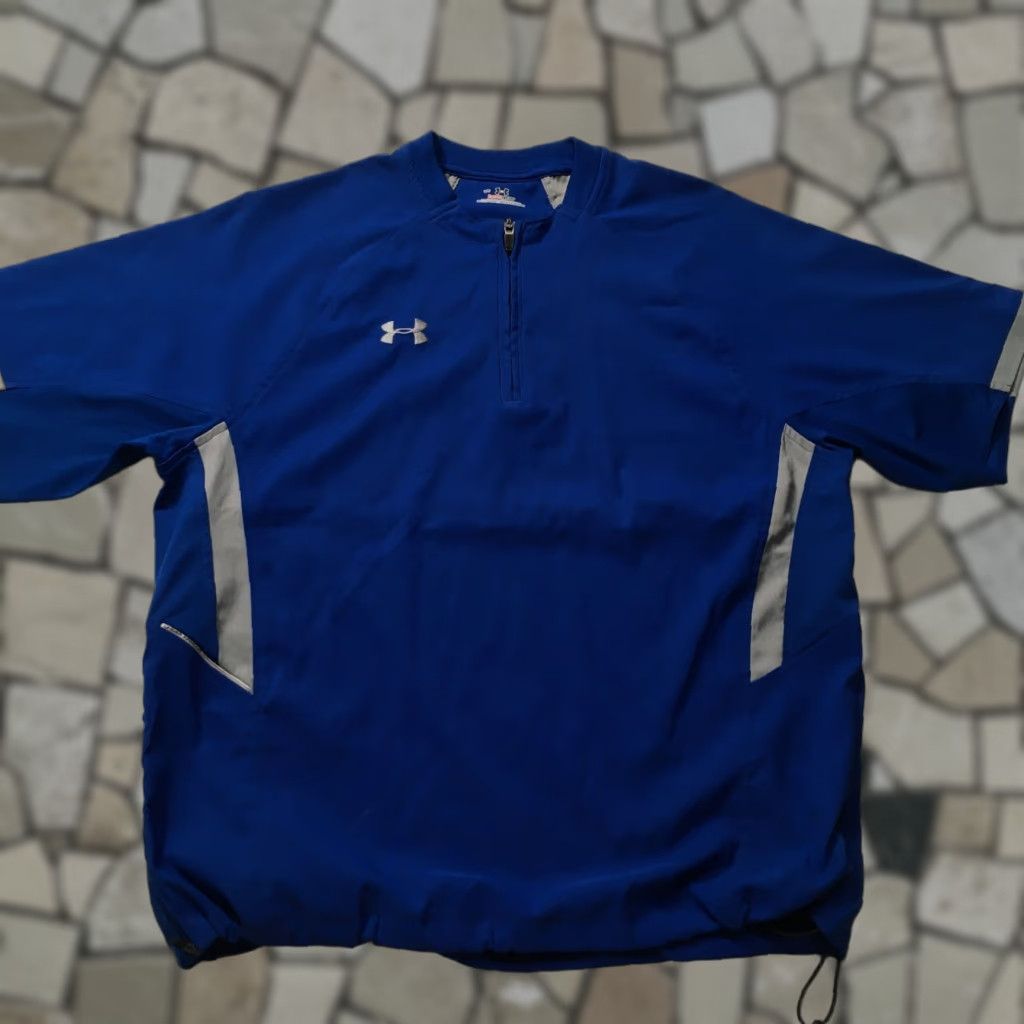 Under Armour Under Armour Jacket Shirt Mens Small Blue 1/4 Zip Breathable Baseball Pullover Lightweight Outdoor Fall Spring Summer Regular Cargo Tough Basics Size US S / EU 44-46 / 1 - 1 Thumbnail